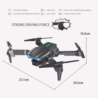 Jouets EPT, drone télécommandé 2.4G, 360 degrés, pliable, double caméra 480P, mini avion avec sac de rangement
