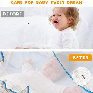 Tienda de mosquitera de poliéster plegable portátil para el verano para ropa de cama Camping Viajar Patio Uso para bebés y niños - Product Image 3