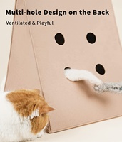 Neuankömmlinge Premium faltbare Dreieck Zelt Stil Katze Höhle Bett Filz Haustier Haus Höhle mit abnehmbaren Kissen