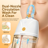 Irrigateur nasal électrique à double orifice avec logo personnalisé, recharge magnétique, 4 niveaux d'aspiration, étanche IPX7, soulagement des sinus salin