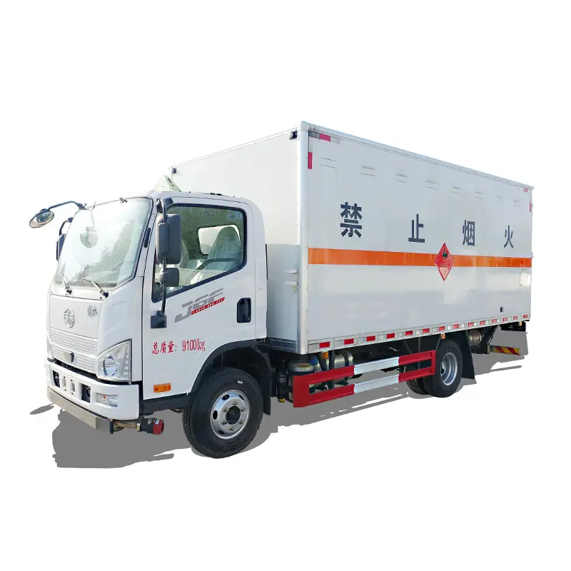 FAW new or used 4*2 flammable liquid explosion-proof vehicle dangerous goods transport truck