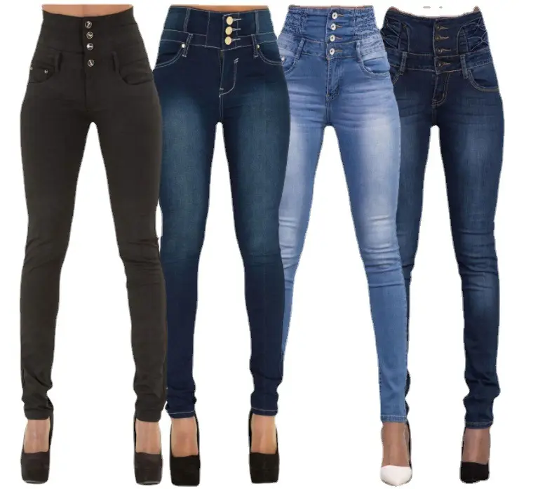 2022 New Hot Feminine Ladies Denim Pants Slim Fit Stretch High Waist Skinny Jeans Women