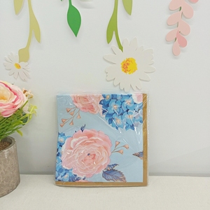 ชุดอุปกรณ์จัดงานเลี้ยงสำหรับเด็กผู้หญิง DAMAI Spring Tea ลายดอกไม้ จานลายดอกไฮเดรนเยียสีฟ้า กุหลาบแดง ภาชนะใช้แล้วทิ้ง แก้วกระดาษ ผ้าเช็ดปาก - Product Image 6