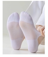 Summer Cotton Invisible Women Skin Color Socks Mesh Boneless Breathable Socks Ladies Shallow Mouth Versatile Thin Business Socks