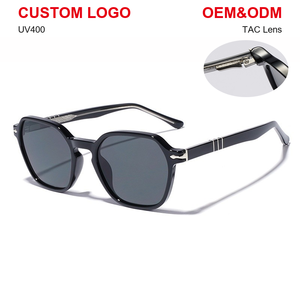 Sunray Faceted Rim Golden Pin Temple Flex Hinge Retro Style Sunglasses For Women And Gentlemen Everyday Casual Wear - Product Image 1