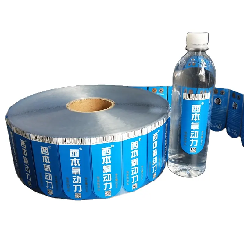 Pegatina impermeable personalizada, Pegatinas transparentes u opacas, etiqueta de paquete de botella de agua mineral natural