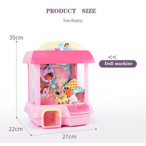 Machine à griffes de poupée de vente chaude de haute qualité pour enfant avec câble USB, 6 poupées, sons et lumières réglables (rose) garçon ou fille - Product Image 5