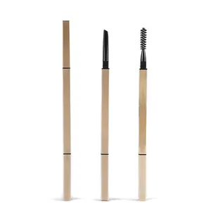 Wholesale Multifunctional Eyebrow Pencil Packaging Square Eyebrow Pencil Container With Brush Permanent Eyebrow Brush Pencil