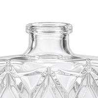 Flacon de parfum en verre transparent de 100 ml, vente en gros, coupe diamant, facettes en cristal, OEM/ODM