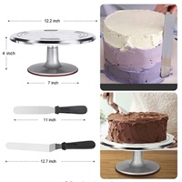 Outils de pâtisserie écologiques en acier inoxydable de haute qualité, fournitures de décoration, plateau tournant, équipement pour support à gâteau