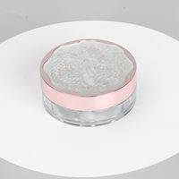 Récipient de maquillage multicolore de couleur personnalisée Récipients pour poudre libre Rond Sérigraphie Abs Pressed Powder Compact Case