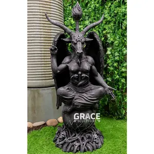 Bronze Lebensgröße Unser Herr des Satans Statue Metall Handwerk Messing Satan Skulptur