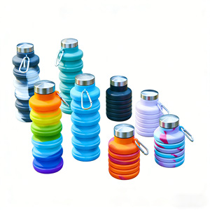 Garrafa de Água de Silicone Dobrável 500ml Expansível para 200ml Copo de Viagem Colapsável para Caminhadas e Camping Livre de BPA - Product Image 2