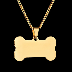 Breloque ronde en acier inoxydable personnalisée, bijoux en or 18 carats, logo gravé personnalisé, pendentif rectangulaire en forme de cœur, étiquettes de collier - Product Image 1