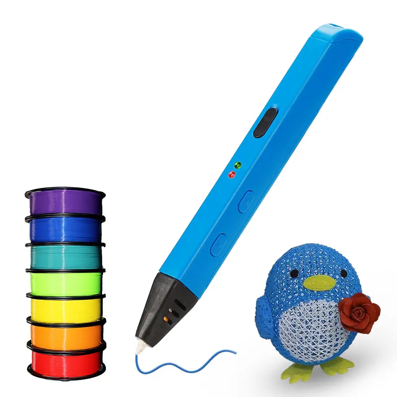 3d kalem ile 3 renk 3m Filament eğitici oyuncaklar 3d baskı kalem toptan profesyonel baskı otomatik 184*31*46mm etrafında 70