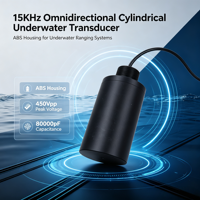 Transducteur ultrasonique sous-marin cylindrique omnidirectionnel 15kHz 450Vpp 0.3MPa Sonde sonar Mesure de distance 800M POM CE