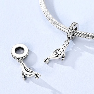 MULA 925 Ayar Gümüş Sertifikalı Hayvan Figürlü Boncuklar Yılan Baykuş Kaplan Kelebek Fil Sallanır Uçlu Orijinal Bileklik Kadınlar İçin Uygun - Product Image 3