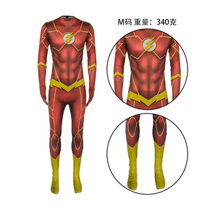 The Flash Cosplay Costume Full Body Suit With Mask For Men Adults Halloween Party Role Play Spandex Bodysuit - Product Image 2