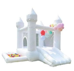 Bastante superventas <span class=keywords><strong>mini</strong></span> boda blanca interior al aire libre niño jugando juguete blanco castillo inflable Casa de rebote - Product Image 5