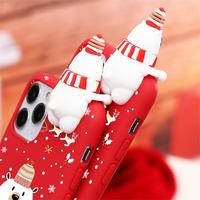 Accessoires de coque de téléphone à thème Noël (Père Noël et Élan) disponibles en gros, avec figurines pour iPhone 18, 17, 15 Pro Max