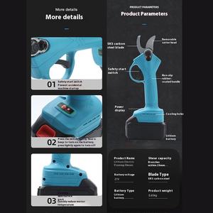 Sécateur électrique rechargeable transfrontalier petit sécateur à batterie au lithium portable <span class=keywords><strong>pour</strong></span> le jardinage bricolage - Product Image 3