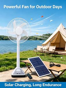 Ventilateur de table solaire tendance de classe A, avec boîte cadeau, rechargeable, pour bureau - Product Image 5