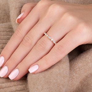 Bague en or jaune/rose 18 carats avec diamant de laboratoire - Product Image 6