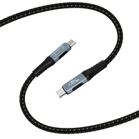 Câbles USB C vers USB C à blindage tressé en alliage d'aluminium Thunderbolt 5 haute vitesse 80 Gbps PD240W