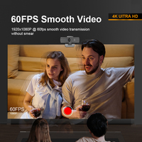 Kamera Web UHD 3840x2160P, kamera Web 4k 30fps PC USB dengan mikrofon