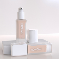 Flacon pompe vide en verre ondulé pour fond de teint 30 ml, emballage personnalisé avec logo, pour crème de soin et cosmétiques