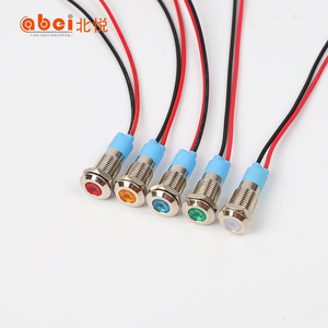 Luz indicadora de 8mm Lámpara de señal Luz piloto Indicador de lámpara de metal 3V5V6V9V12V24V110V220V RG R <span class=keywords><strong>G</strong></span> - Product Image 2