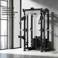 Machine Smith Commerciale Multi-Gym, Équipement de Fitness pour la Maison, Rack à Squat Pliable, Presse à Crossover, Bench Press 1290mm
