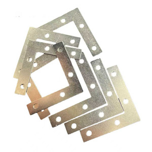 L-Shaped Corner Brackets Metal 90-Degree Right Angle For <b>Picture</b> <b>Frames</b> Silver 4-Hole Large Size - Product Image 2