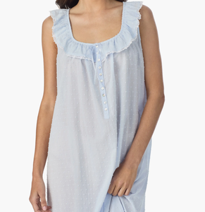 Ropa <span class=keywords><strong>de</strong></span> Dormir Ecológica para Mujer, Camisón Romántico y Transpirable con Cuello <span class=keywords><strong>de</strong></span> <span class=keywords><strong>Muñeca</strong></span> y Estampado <span class=keywords><strong>de</strong></span> Puntos Suizos, Pijamas Femeninos - Product Image 2