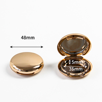 Vente en gros de mini étui rond pour fard à paupières de luxe en or rose emballage cosmétique vide étui compact pour poudre de fard à joues avec miroir
