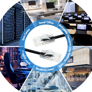 UTP cat6A RJ45 Mạng LAN Ethernet vá cáp trong suốt mỏng vá dây CAT6 cho trung tâm dữ liệu - Product Image 6