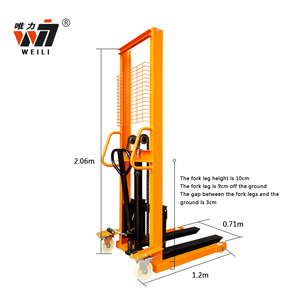 Apilador Eléctrico Manual de Palés Hidráulico/Montacargas de Control Manual 1000kg 2000kg 3000kg - Product Image 4