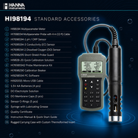 Analyseur de qualité de l'eau multiparamètres Hanna HI98194 PH/ORP/EC/TDS/DO/Temp, enregistreur de données portable étanche, industriel, environnemental