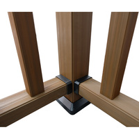 Clôture et main courante de balcon en composite d'aspect bois véritable avec capuchon en aluminium pour jardin de ferme extérieur