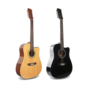 <span class=keywords><strong>Guitarra</strong></span> Acústica de 12 Cuerdas para Fingerstyle, 41'', Tapa de Abeto Brillante, Fondo y Lados de Sapele, <span class=keywords><strong>Guitarra</strong></span> Folk en Color Natural y Negro - Product Image 1