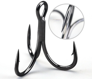 Gancio di ancoraggio in ferro a tre punte in acciaio al carbonio con paillettes per la pesca alla carpa Bighead e Silver Carp per Carp Bighead in argento - Product Image 2