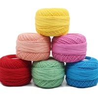 Wholesale High-End 8# Pure Cotton Thread Dyed Pattern Wool Crochet Lace Fabric for Doll Hand Knitting Coaster Manufacturer