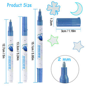 Stylos de <span class=keywords><strong>contour</strong></span> argentés double ligne pour peinture graffiti Marqueurs de <span class=keywords><strong>contour</strong></span> Set de stylos pour l'écriture et le <span class=keywords><strong>dessin</strong></span> de cartes cadeaux - Product Image 4