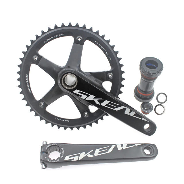 Skeace Hollowtech Crankset for Fixie 48T 165mm BCD 144mm - Durable