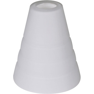 ฝาครอบโคมไฟแก้วเรียวสีขาว D.7.5xAlt ขนาด9ซม. เข้ากันได้กับ G9 - Product Image 1
