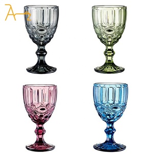 بيع بالجملة أواني زجاجية خمر كوب ماء نبيذ زجاجي نظارات كؤوس خضراء متدرجة لمطعم الفندق - Product Image 6