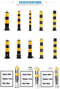 Cột cảnh báo chống va chạm để cách ly hoạt động trên đường giao thông delineator bài có thể tháo rời cổ phần thép cố định cột - Product Image 3