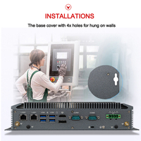 Limyee Quad-Core Procesador J1900 Industrial Mini Pc J6412 8145U i5 10210U Sin ventilador Industrial Mini Pc Box Mini Pc Windows 11