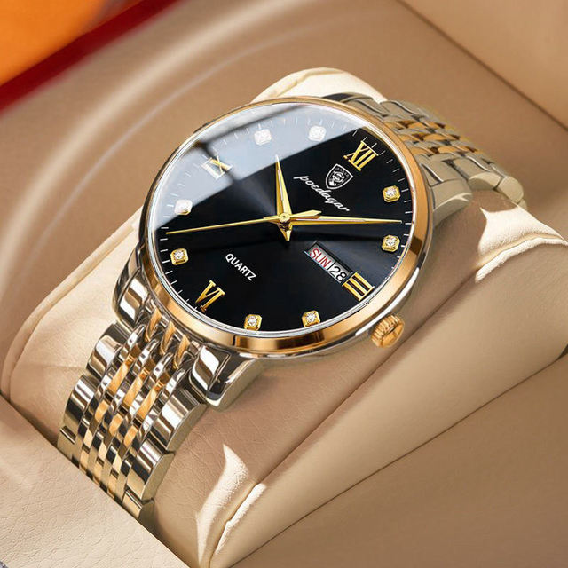 Men Quartz Alloy Automatic Calendar Watches Montre Homme Relojes Hombre Watches Men Wrist Custom Waterproof  Quartz Watches