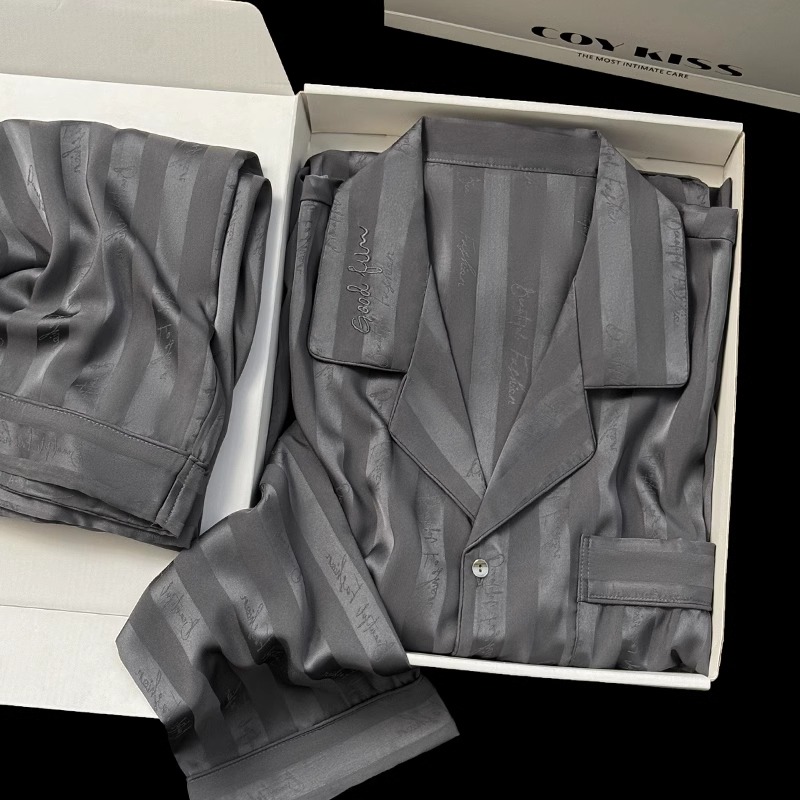 Maschio grigio scuro [a maniche lunghe + pantaloni lunghi]